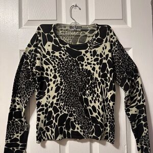 Pierri New York Monochrome Animal Print Sweater